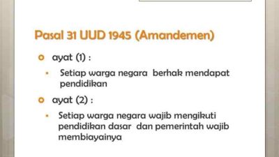 Pendidikan kewarganegaraan berlandaskan undang undang dasar 1945 yaitu pasal