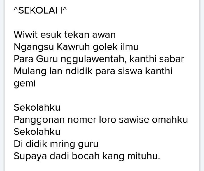 Geguritan bahasa jawa tema pendidikan