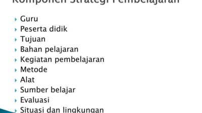 Strategi pembelajaran prinsip penggunaan