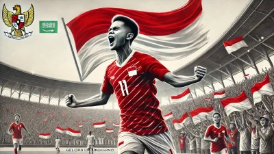 Marselino Ferdinan celebrating